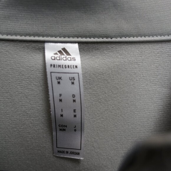 Y2K Men's Gray Adidas Zip Up Sweater, Size Medium - Picture 3 of 6